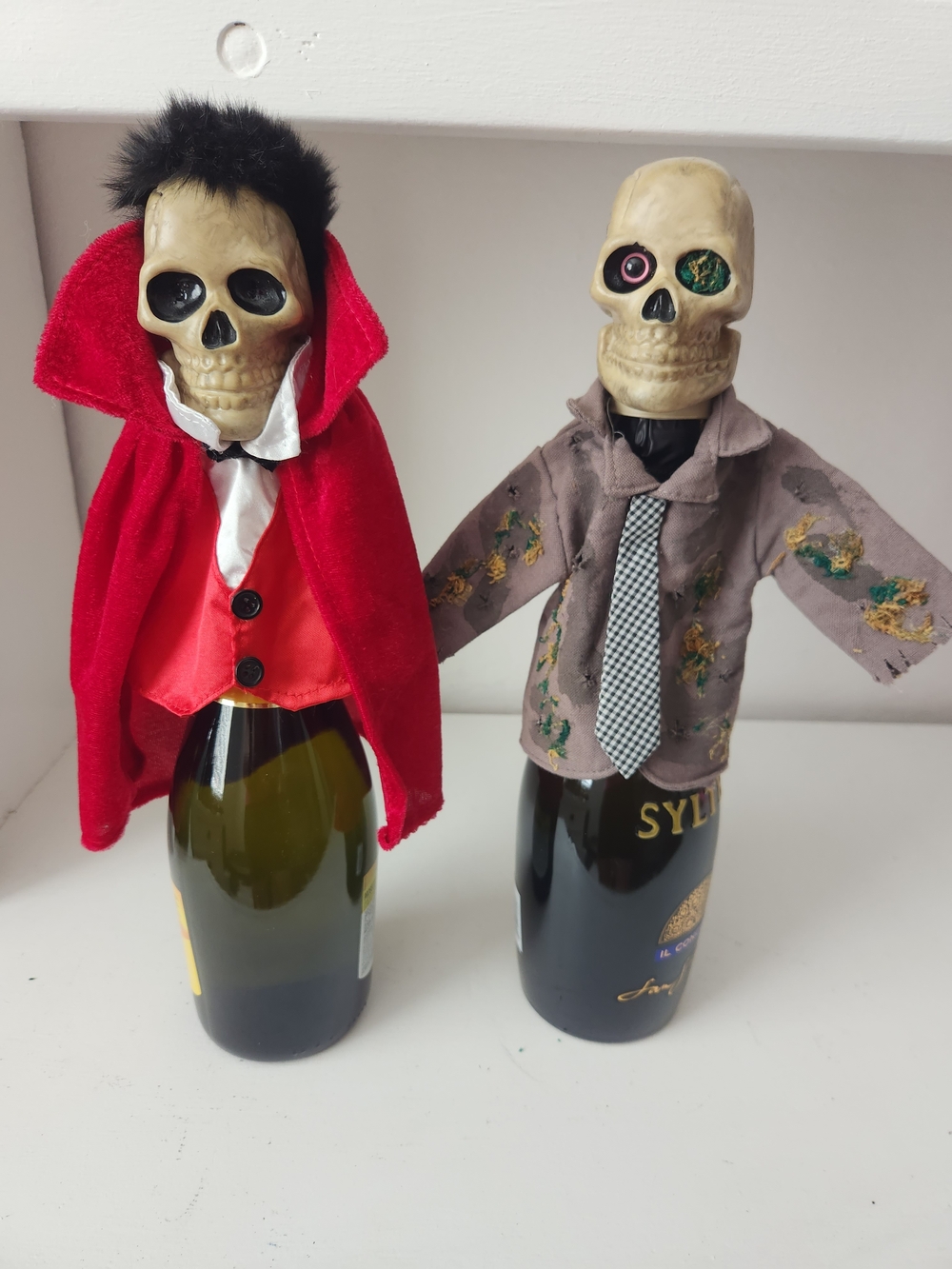 Pier One Halloween Skeleton Vampire Mummy Wine Covers